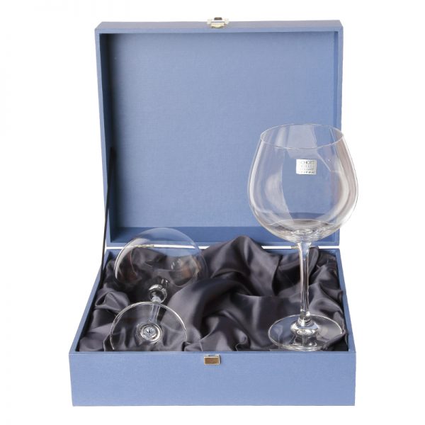 Estuche copas borgoña lisas. Estuche copas borgoña lisas.